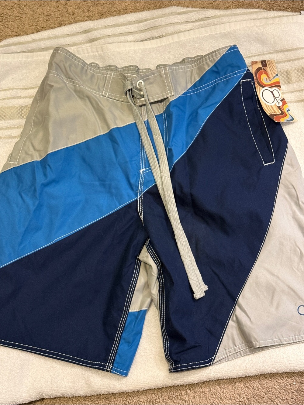 OP Men’s Navy, Royal Blue & Gray Swim Board Shorts